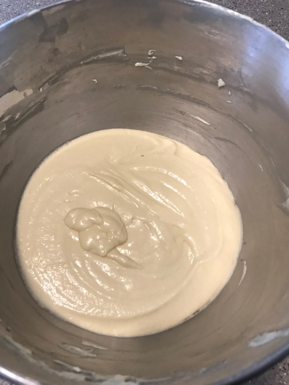 finished cake batter!